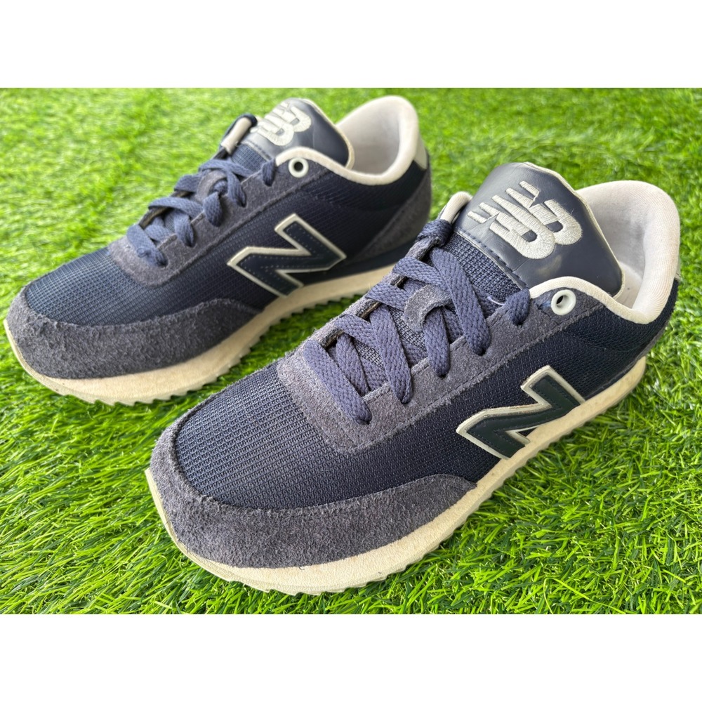 New Balance 501 Ripple Sole Blue Suede Mesh Sneakers WZ501NRF Womens 6 Kids 5